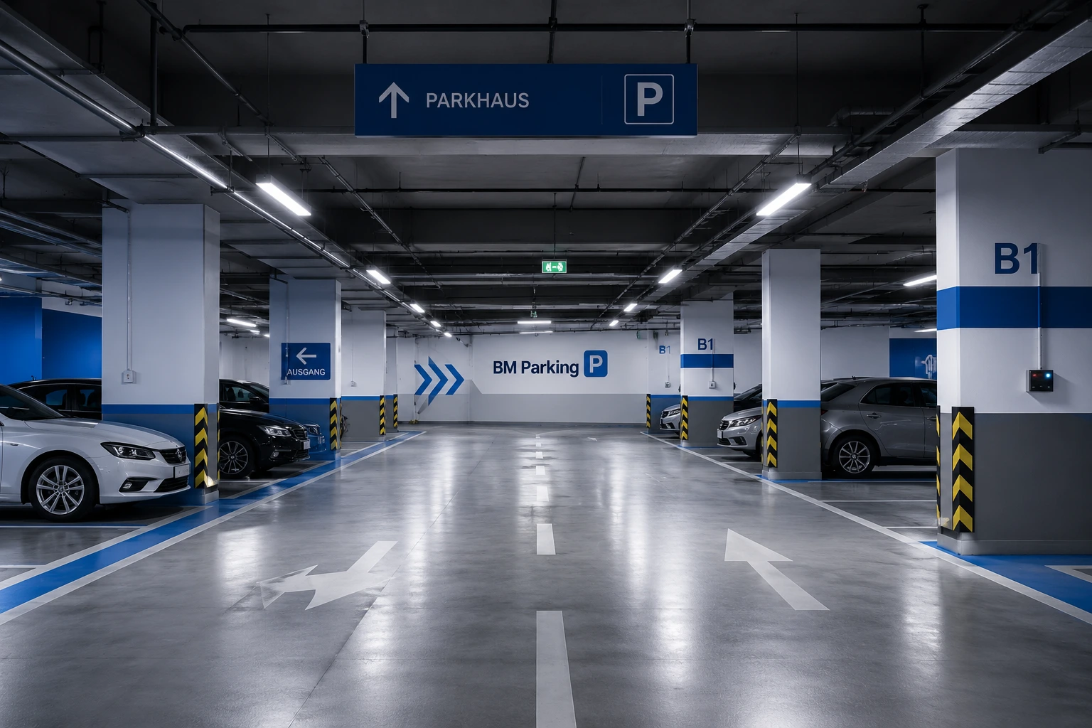 Übersichtliches Parkhaus für Wohn- und Gewerbeimmobilien
