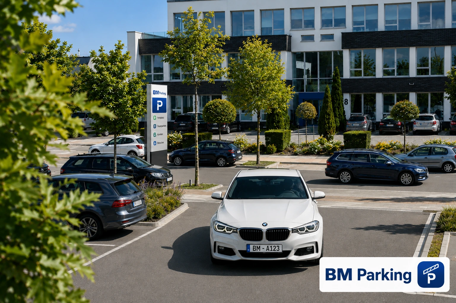 BM Parking Kennzeichensensorik an einer Einfahrt